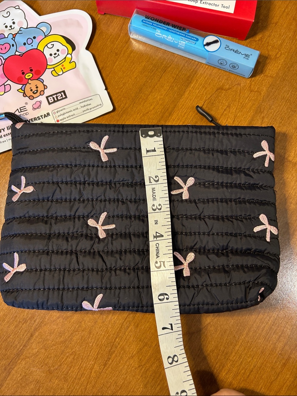 The Crème Shop Skincare & Makeup Set - Black Pink Bow Pouch - Picture 9 of 9
